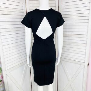 Rolla Coster Back Cutout Sheath Tee Shirt Dress‎ Black Small